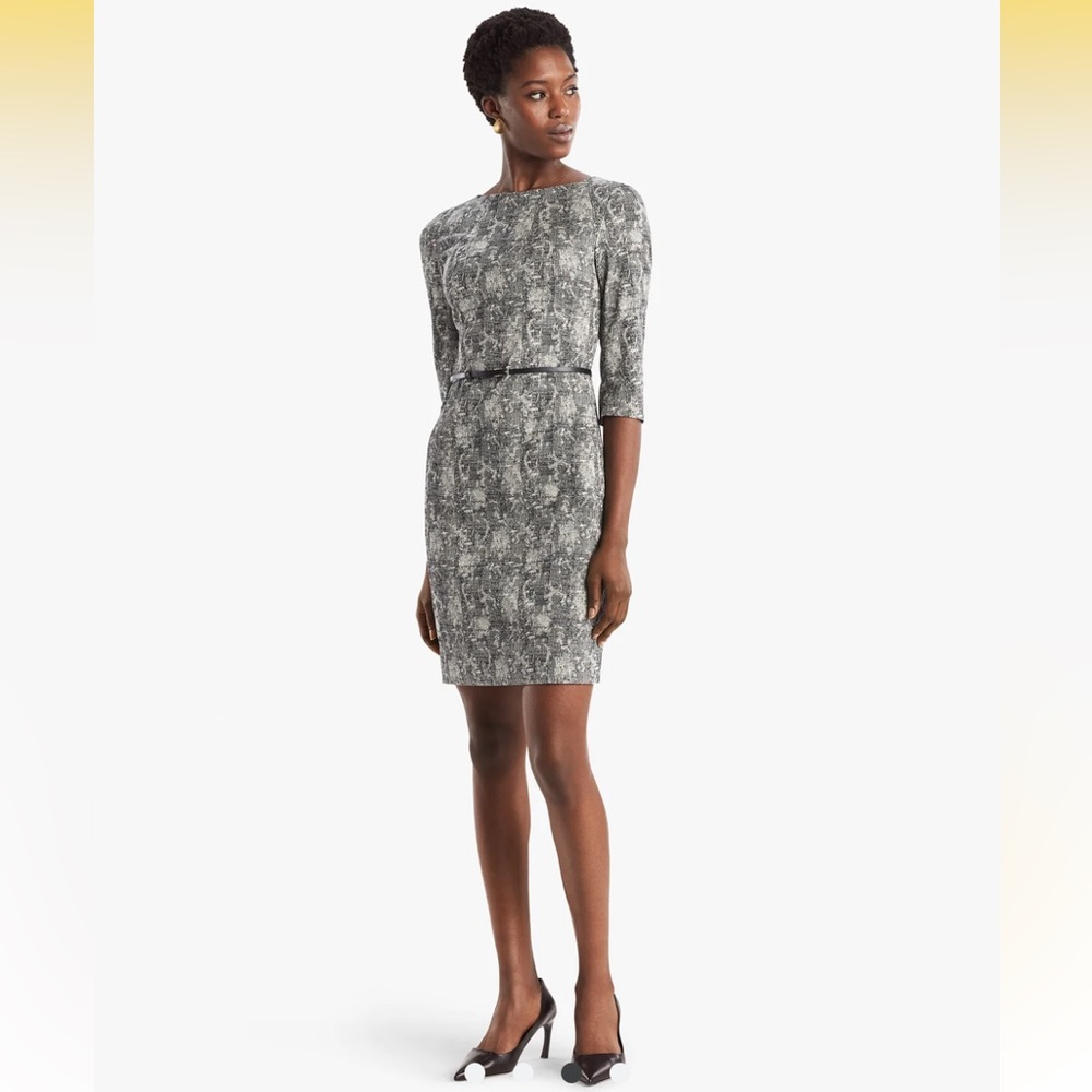 M.M. LAFLEUR The Etsuko Dress in Crackle Black and White